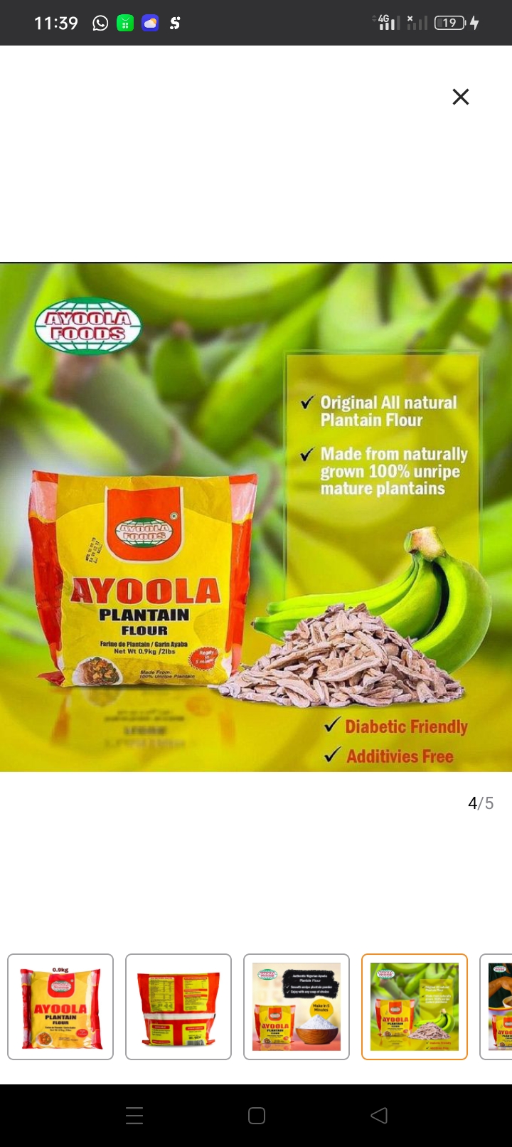 Plantain Flour Powder 0.9kg